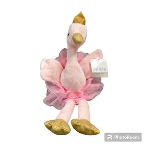 Okie Dokie JcPenny Flamingo Plush Baby Lovey Pink Tutu Ballerina Crinkle NWT